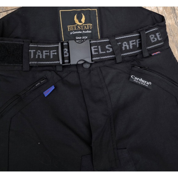 Belstaff Typhoon Pants A2756 BLK Motorcycle Pants Size M Permatex Cordura #0203 - Picture 6 of 11